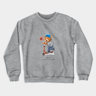 Cute bear design "Hi" Crewneck Sweatshirt